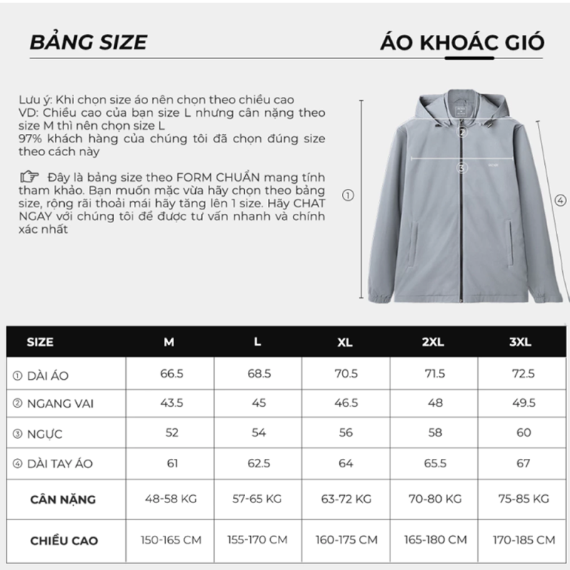 ÁO KHOÁC GIÓ (DÙ), ÁO GIÓ 2 LỚP CHỐNG NƯỚC - CÓ TÚI TRONG - LỚP TRONG LÓT NỈ ẤM ÁP, DÀY DẶN 7